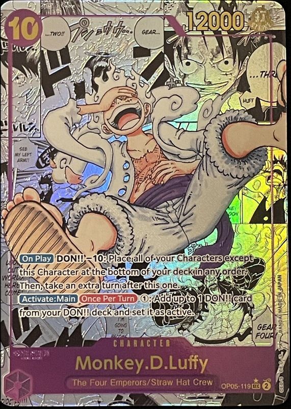 One Piece OP05-119 Monkey.D.Luffy manga rare card